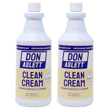 Don Aslett Clean Cream (32 Oz Bottle, Pack of 2) Removes Kitchen Build-Up, Bathroom Stains, Soap Scum, Grease | Whitening and Deodorizing Glass