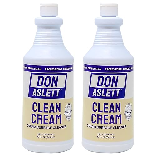 Don Aslett Clean Cream (32 Oz Bottle, Pack of 2) Removes Kitchen Build-Up, Bathroom Stains, Soap Scum, Grease | Whitening and Deodorizing Glass