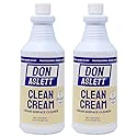 Don Aslett Clean Cream (32 Oz Bottle, Pack of 2) Removes Kitchen Build-Up, Bathroom Stains, Soap Scum, Grease | Whitening and Deodorizing Glass