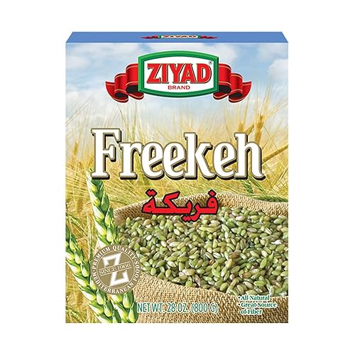 Ziyad Freekeh Fire Roasted Baby Wheat (28.2 oz) High in Fiber- Nutty Earthy Flavor - Vegan Ancient Grain - Gluten Free, Protein Packed - Ideal for Pilafs, Soups, Salads - No Presoaking Needed