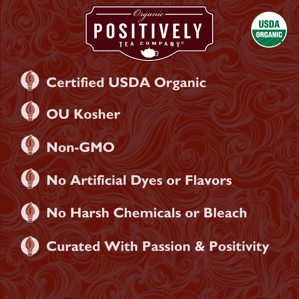 Organic Positively Tea Company, Rooibos Chocolate Chai Tea Bags, 20 Count