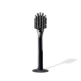 Curio Home Goods Ionic Dish Brush, Magnetized to Stand Upright, Stainless Steel with Replaceable Head, Onyx/Black