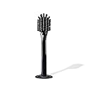 Curio Home Goods Ionic Dish Brush, Magnetized to Stand Upright, Stainless Steel with Replaceable Head, Onyx/Black