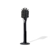 Curio Home Goods Ionic Dish Brush, Magnetized to Stand Upright, Stainless Steel with Replaceable Head, Onyx/Black