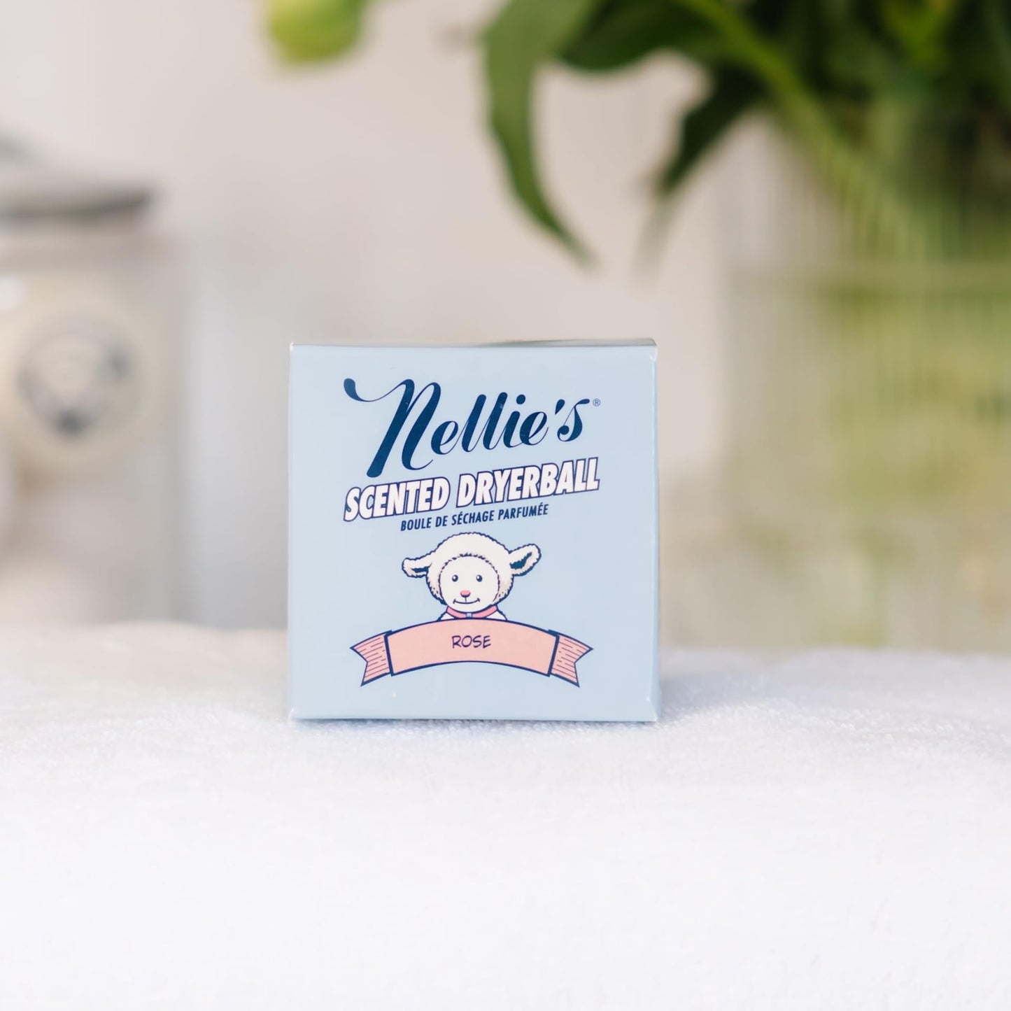 Nellie's Scented Wool Dryerball - Rose Scented - Made with 100% Pure New Zealand Wool and Lasts Approximately 50 Drying Loads - Silent in Your Dryer!