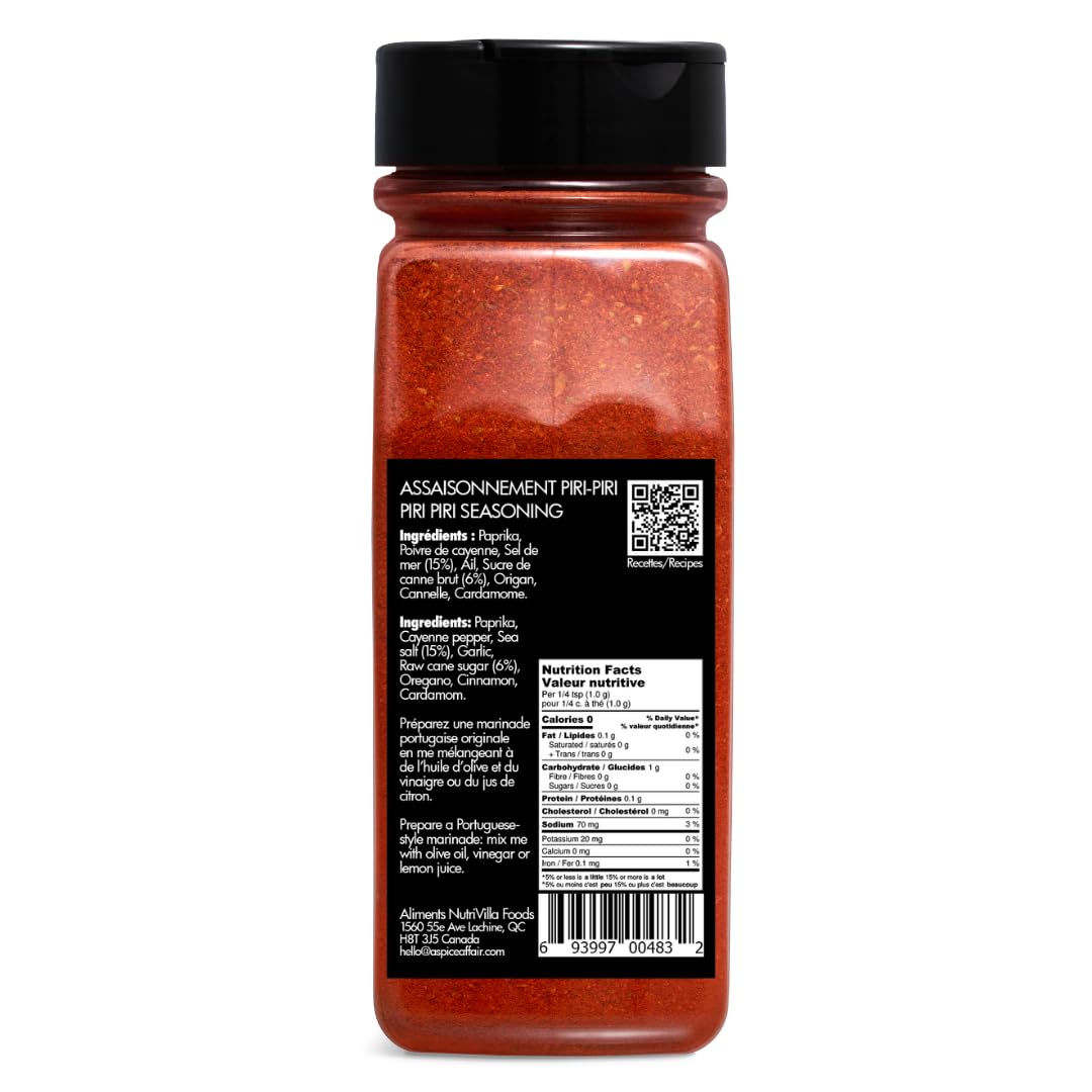 A Spice Affair’s Piri Piri Spices | Bold, Spicy & Portuguese-Inspired BBQ Seasoning | All-Natural, Non-GMO, Filler-Free | Perfect for Chicken