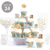 Big Dot of Happiness Noah’s Ark - Cupcake Decoration - Baby Shower Cupcake Wrappers and Treat Picks Kit - Set of 24