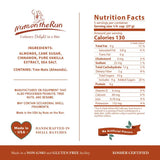 Cinnamon Almonds - Vegan, Kosher, Gluten-free, GMO-free - 4.75oz (PACK OF 3 BAGS), Satisfaction Guarantee, Vegan