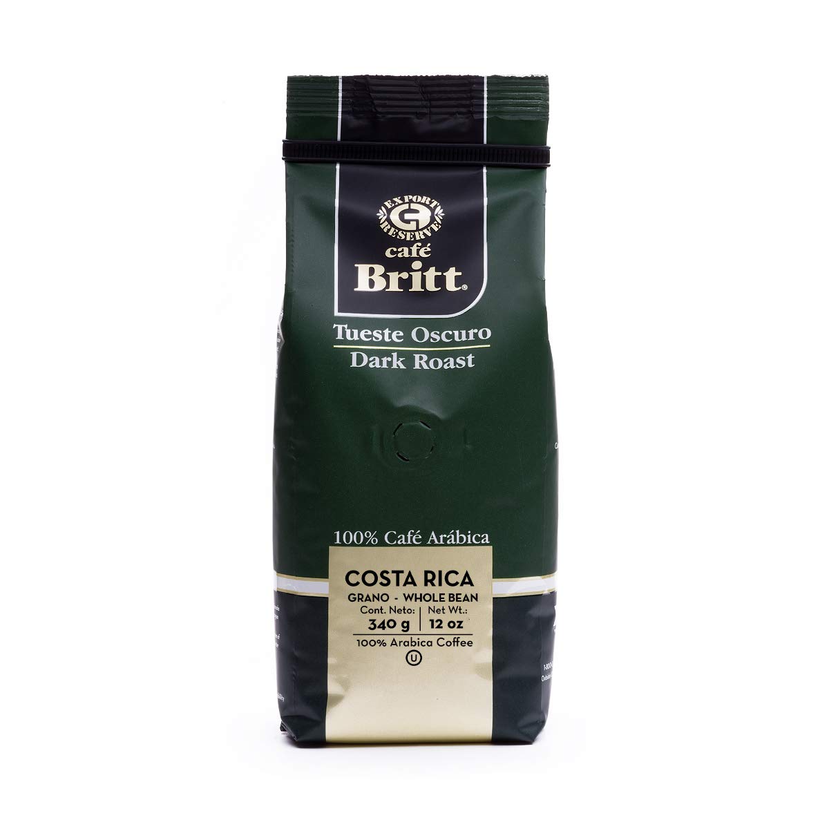 Café Britt® - Costa Rican Dark Roast Coffee (10.5 oz.) (3-Pack) - Whole Bean, Arabica Coffee, Kosher, Gluten Free, 100% Gourmet & Dark Roast