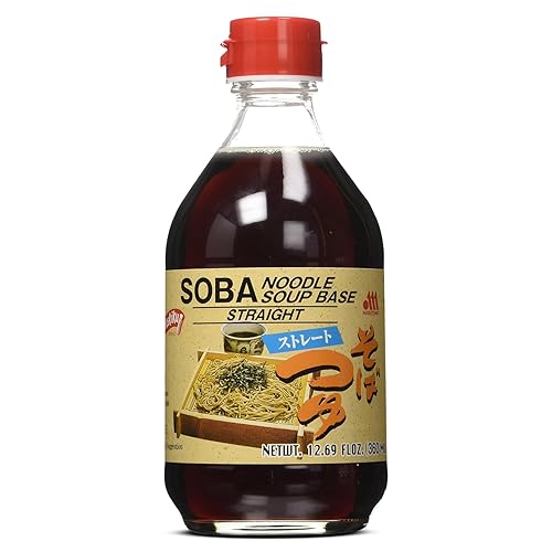 Shirakiku Soba Noodle Soup Base - Japanese Ramen Soup Base Concentrate - Shoyu Ramen Broth, Udon, Soba & Noodle Soup Stock, Tsuyu Sauce - 12.69 Fl