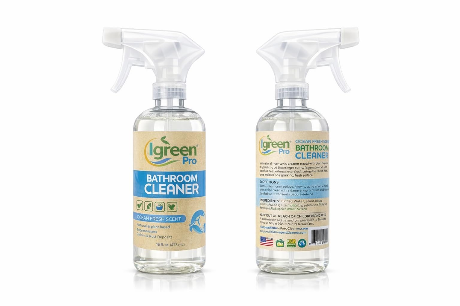 One Eco Friendly Bathroom Cleaner, Eco-Friendly, Scented, No Colors 16 Ounces