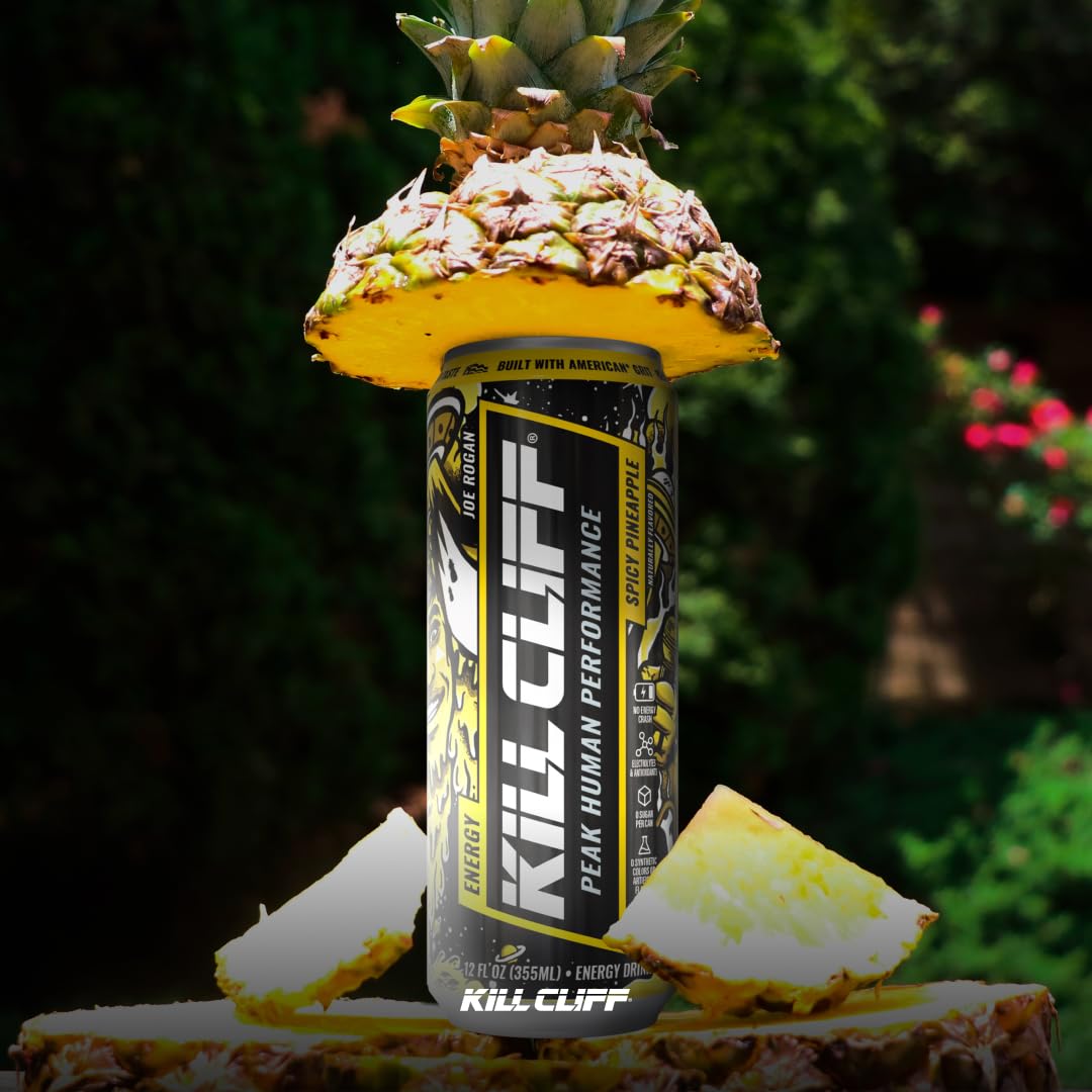 Kill Cliff Energy Drink - Sugar Free - Joe Rogan Spicy Pineapple 12oz 12 PK