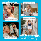 ASPIRE® Fruit Punch, Healthy Energy Drink 80mg Natural Caffeine, Zero Sugar No Carbs Keto Friendly, 12 Pack Green Tea Sugar Free Drink Low Caffeine