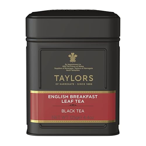 Taylors of Harrogate English Breakfast, Black Loose Leaf, 4.41 Ounce Tin Caddy (Pack of 1), Rich, Bright & Malty, Caffeinated, Premium Whole Leaf Tea