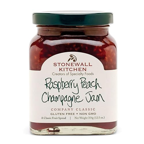 Stonewall Kitchen Raspberry Peach Champagne Jam, 12.5 Ounces