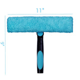 Hicavar 11" Window Squeegee and Microfiber Scrubber 2-in-1 Combo Cleaning Tools (Attachement Only) (1)