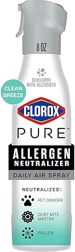 Clorox PURE Allergen Neutralizer Daily Air Spray, Clean Breeze, 8 Ounces