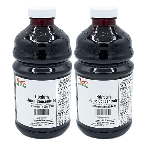 Nature Blessed 100% Pure Elderberry Fruit Juice Concentrate - 2 Quarts (2/32 fl oz bottes), Perfect for Mead, Wine, Brewing, Ale
