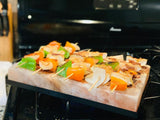 Himalite Himalayan Salt Block for Cooking - 12x8x1.5” Natural Rock Salt Plate with Stainless Steel Tray - Grill, Sear, Chill & Serve - Gourmet Gift