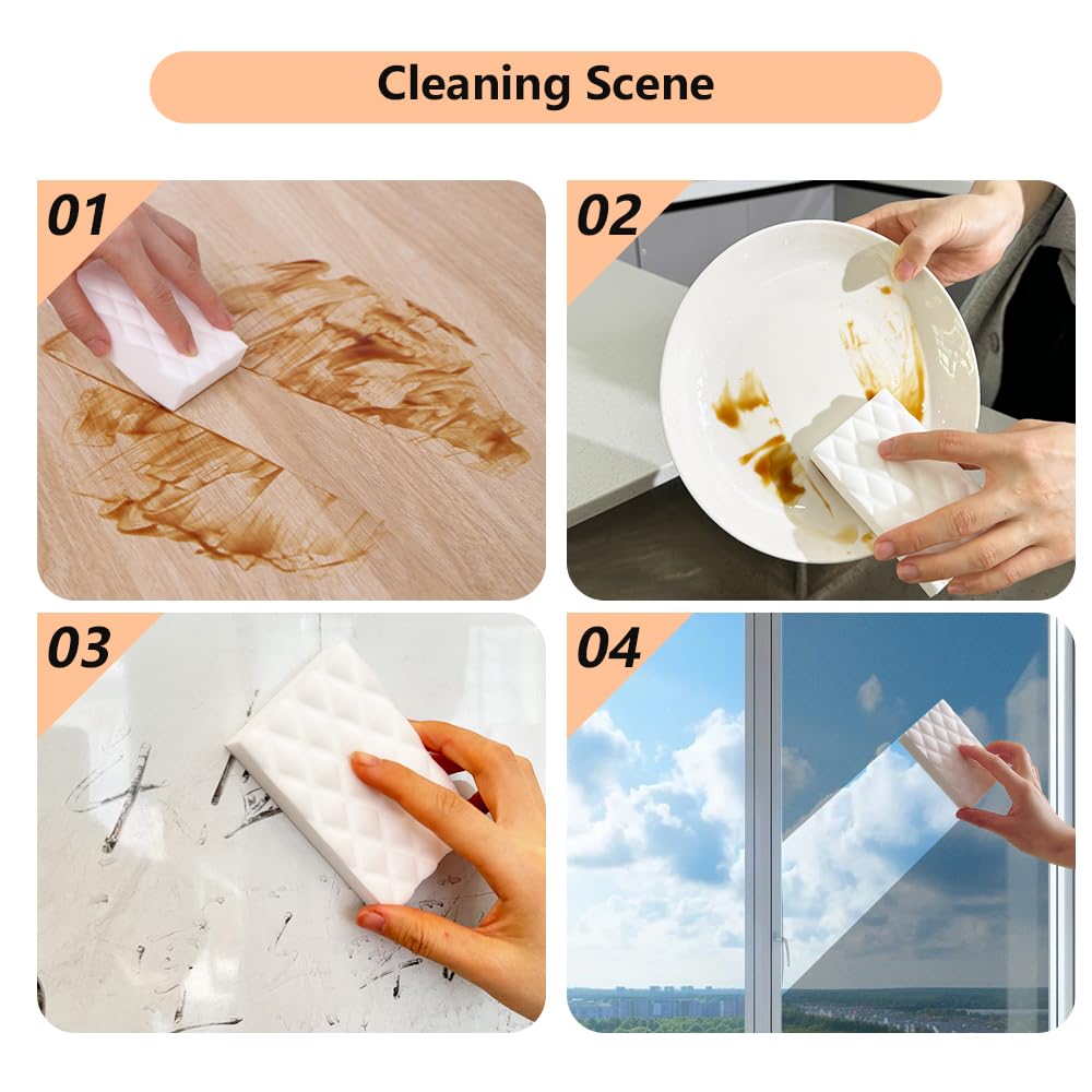 Magic Sponges Eraser,20 Pack Melamine Sponge in Bulk,2X Density,Long Lasting,Cleaning Sponge for Kitchen, Bathroom,Bathtub, Sink,Furniture, Wall