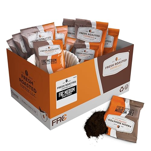 Fresh Roasted Coffee, FRC Medium Roast Blend Drip Ground Fractional Packs, Medium Roast, Kosher, 2.25 oz, 36 Count