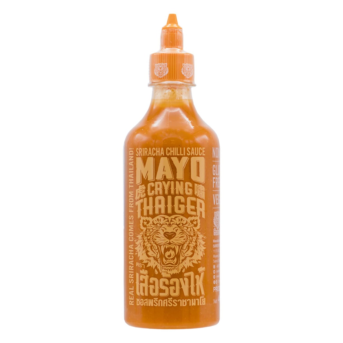 Crying Thaiger Sriracha Mayo Chili Sauce in Squeeze Bottle 17.4 Ounce, Vegan, Gluten Free, Non-GMO, from Thailand (Pack of 1)