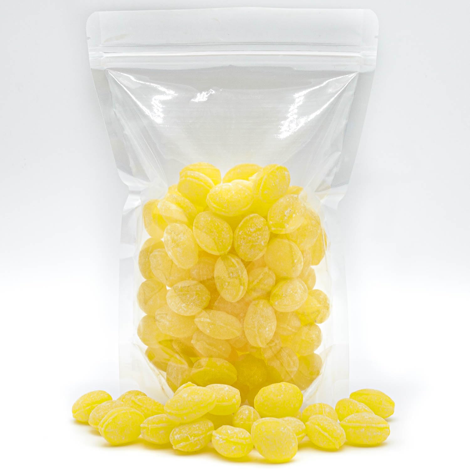 Sanded LEMON Drops Hard Candy 2 lb - Bulk, Old Fashioned Candy, Natural Flavor, Fat Free
