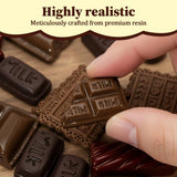 MiOYOOW Mini Fake Chocolate, 60PCS Realistic Faux Chocolate Decoration for DIY Crafts, Phone Case, Home Decor & Party Props