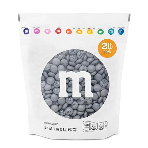 M&M’S WORLD 25th Anniversary Milk Chocolate Candy - 2lbs Anniversary Themed Bulk Candy, Perfect for Silver Anniversary Parties, 25th Anniversary, DIY