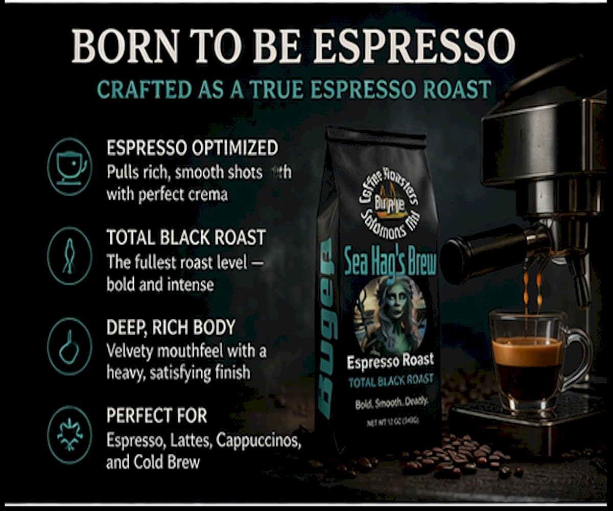 Sea Hag's Espresso Bold Black Roast (Whole Bean)