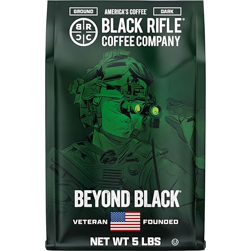 Black Rifle Coffee Company Beyond Black, 5 lb Bag, Whole Bean Coffee Dark Roast - Roasted Blend Made from Arabica Beans - Colombian & Brazilian Beans
