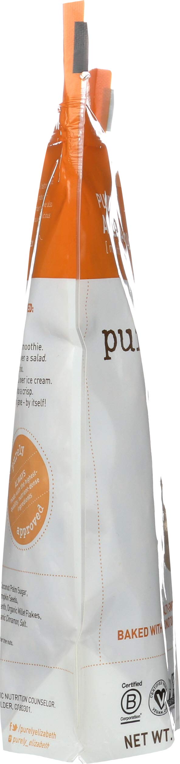 purely elizabeth. Ancient Grain Granola - Gluten-Free, Vegan & Non-GMO | Certified Organic | Baked with Coconut Oil | Pumpkin Cinnamon - 12oz