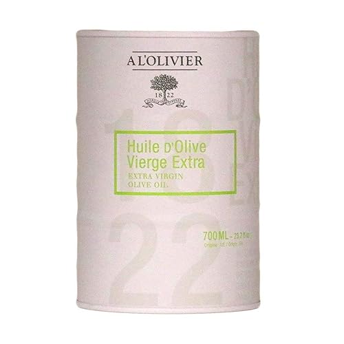 A L'Olivier Extra Virgin Olive Oil in a white Tin Can - 23.7 FL. oz