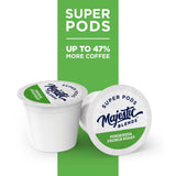 Majestic Blends Organic Coffee, Ponderosa French Roast SUPER PODS, Single Serve Coffee Pods, 24 count