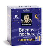 Carmencita. Happy Nights Tea Infusion. Buenas Noches (10 bags). 16g (0.56oz).