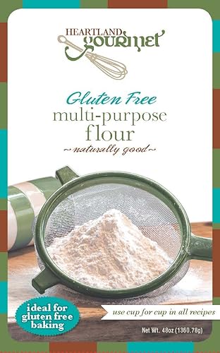 Heartland Gourmet Gluten Free Flour Mix | Celiac Safe Flour | Product of Nebraska | 48 Ounce Box | Pack of 1