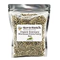 SavorSatch Rosemary Moroccan Extra Fancy - 8oz Resealable Pouch | Organic, Allergen-Free, Non-GMO, Kosher | Mediterranean Herb, Whole Leaf |