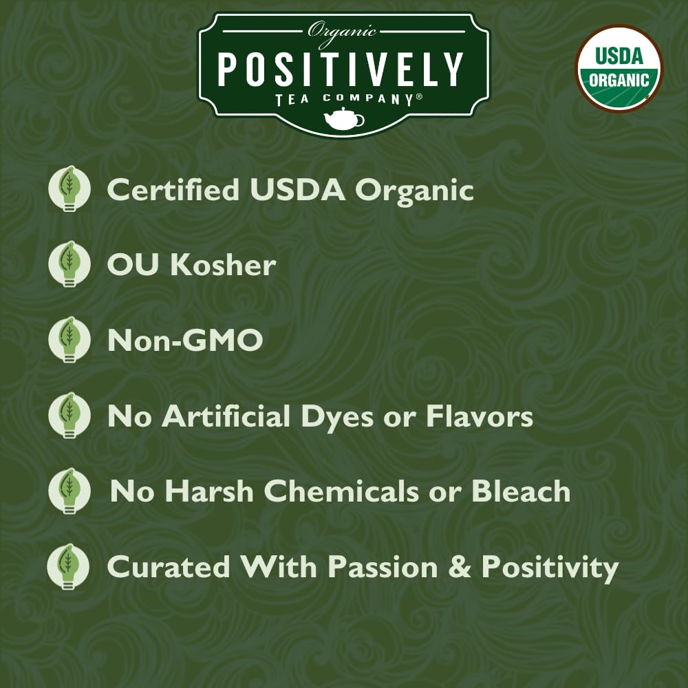 Organic Positively Tea Company, Spearmint Green Tea Bags, 20 Count