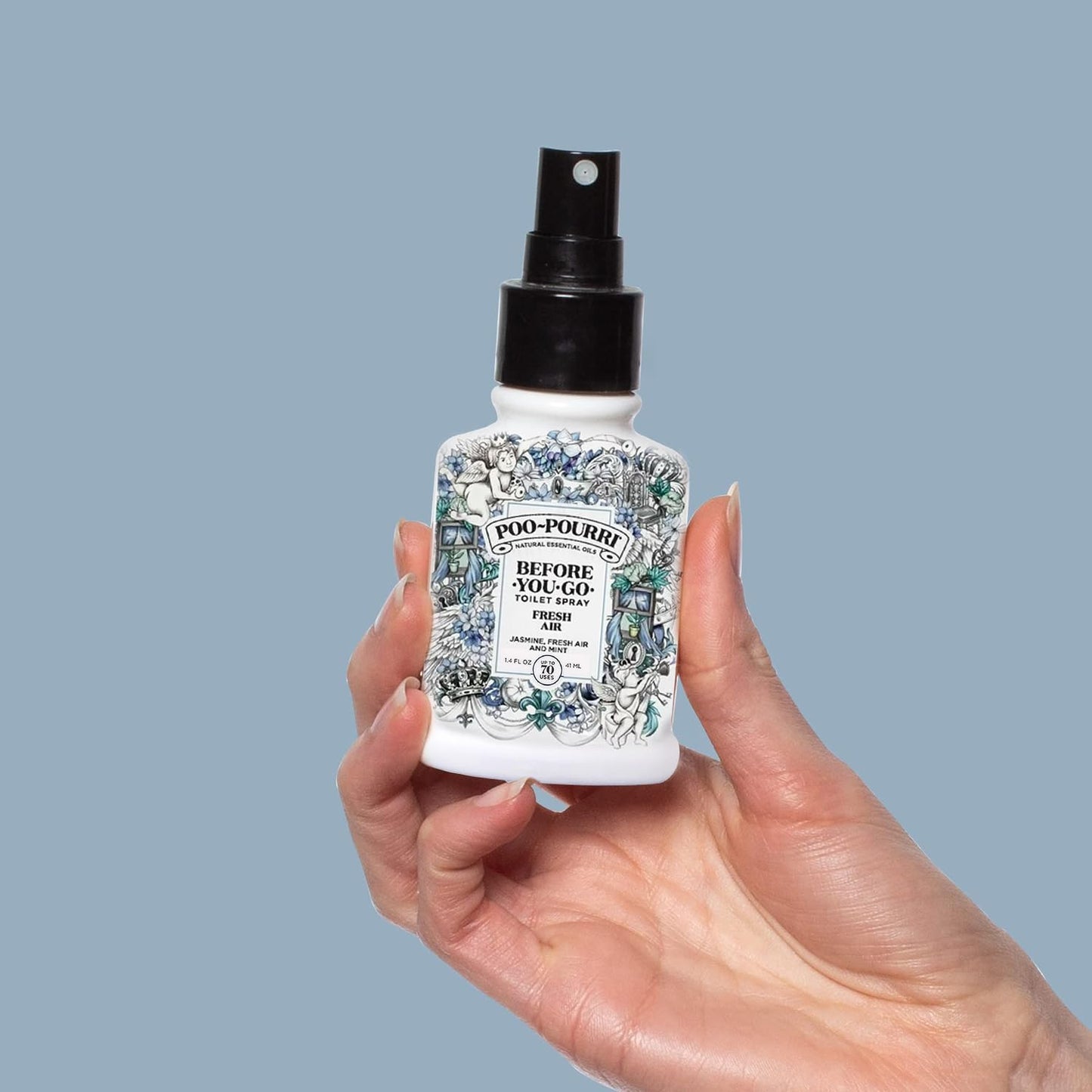 Poo-Pourri Toilet Spray, Fresh Air, 1.4 Fl Oz - Jasmine, Fresh Air and Mint 2 Pack