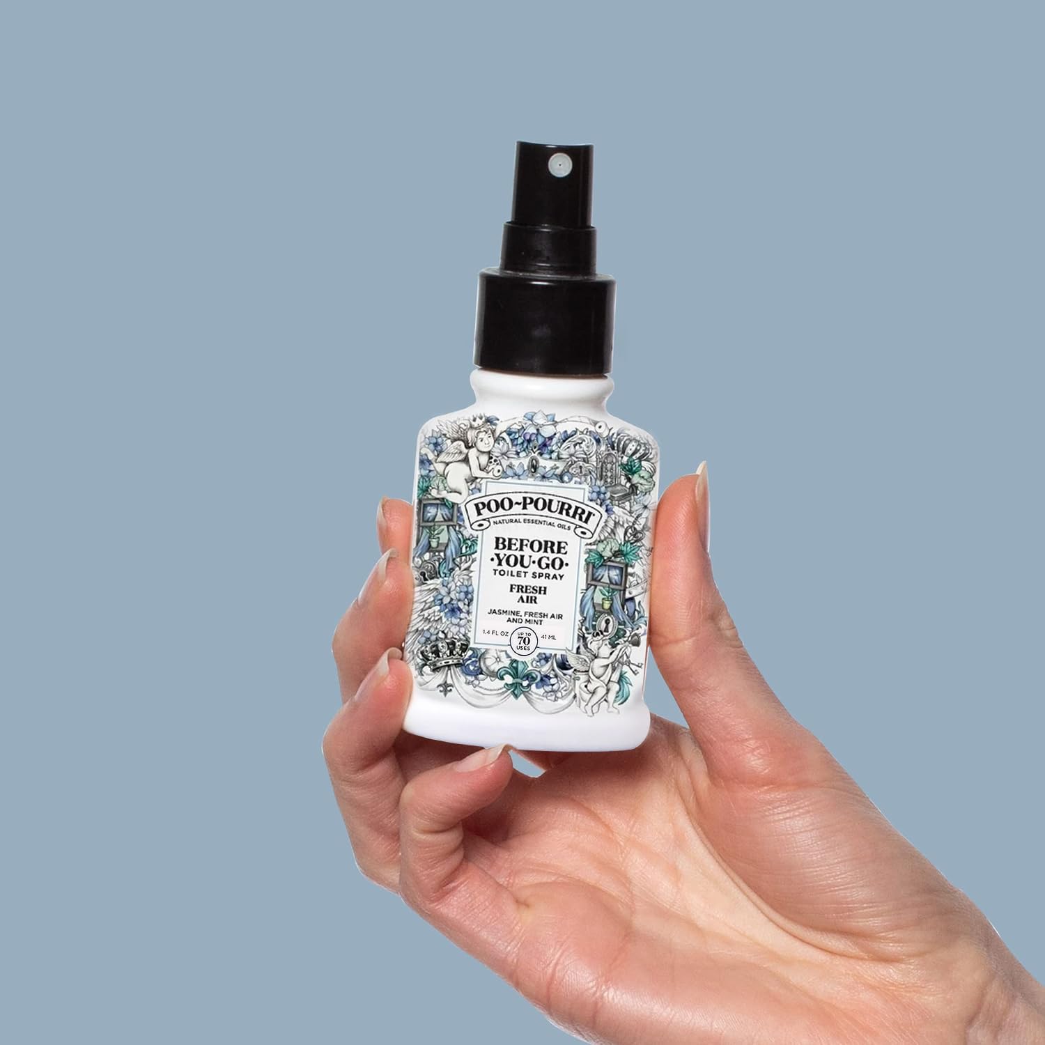 Poo-Pourri Toilet Spray, Fresh Air, 1.4 Fl Oz - Jasmine, Fresh Air and Mint 2 Pack