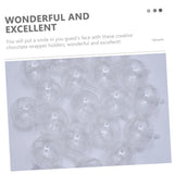 Angoily 60 Pcs Round Box Candy Cup Valentine's Day Packaging Containers Balls Flower Packaging Case for Exotic Chocolate