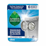 Seventh Generation Washing Machine Cleaner 6 Count Free & Clear Targets Odor-Causing Residue Powered by Oxy Power 4.2 oz