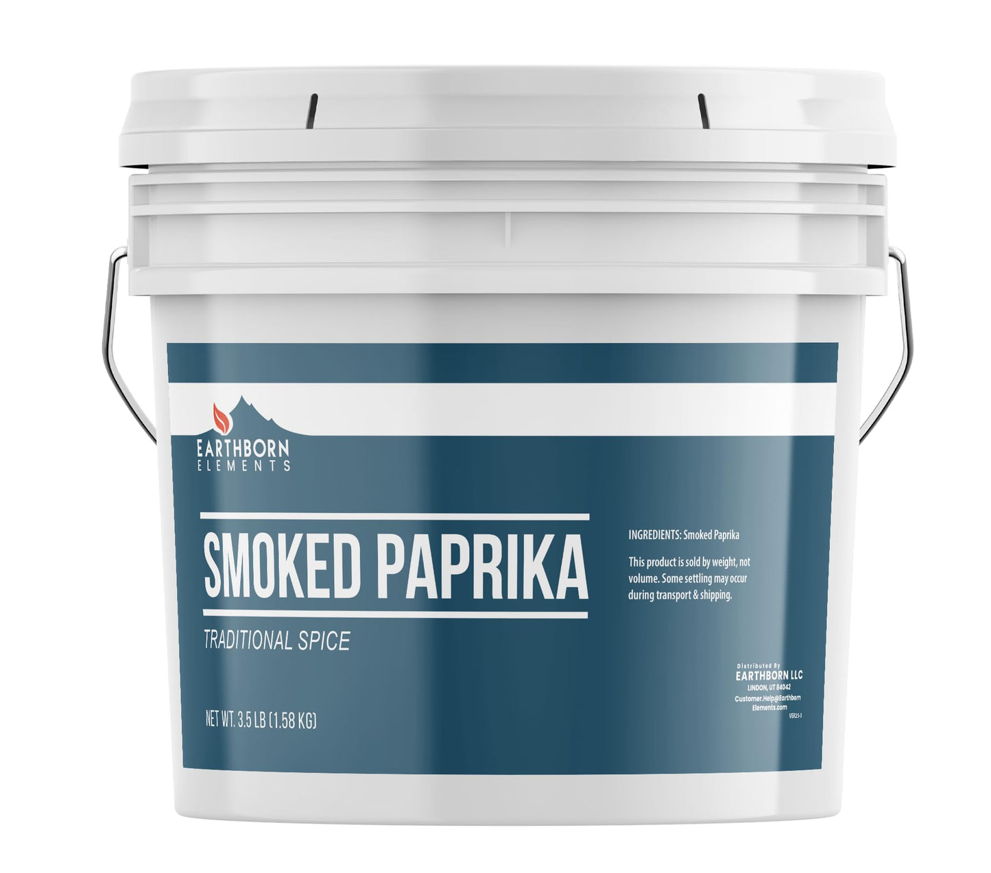 Earthborn Elements Smoked Paprika 1 Gallon Bucket, Mildly Spicy Flavor, Dry Rubs