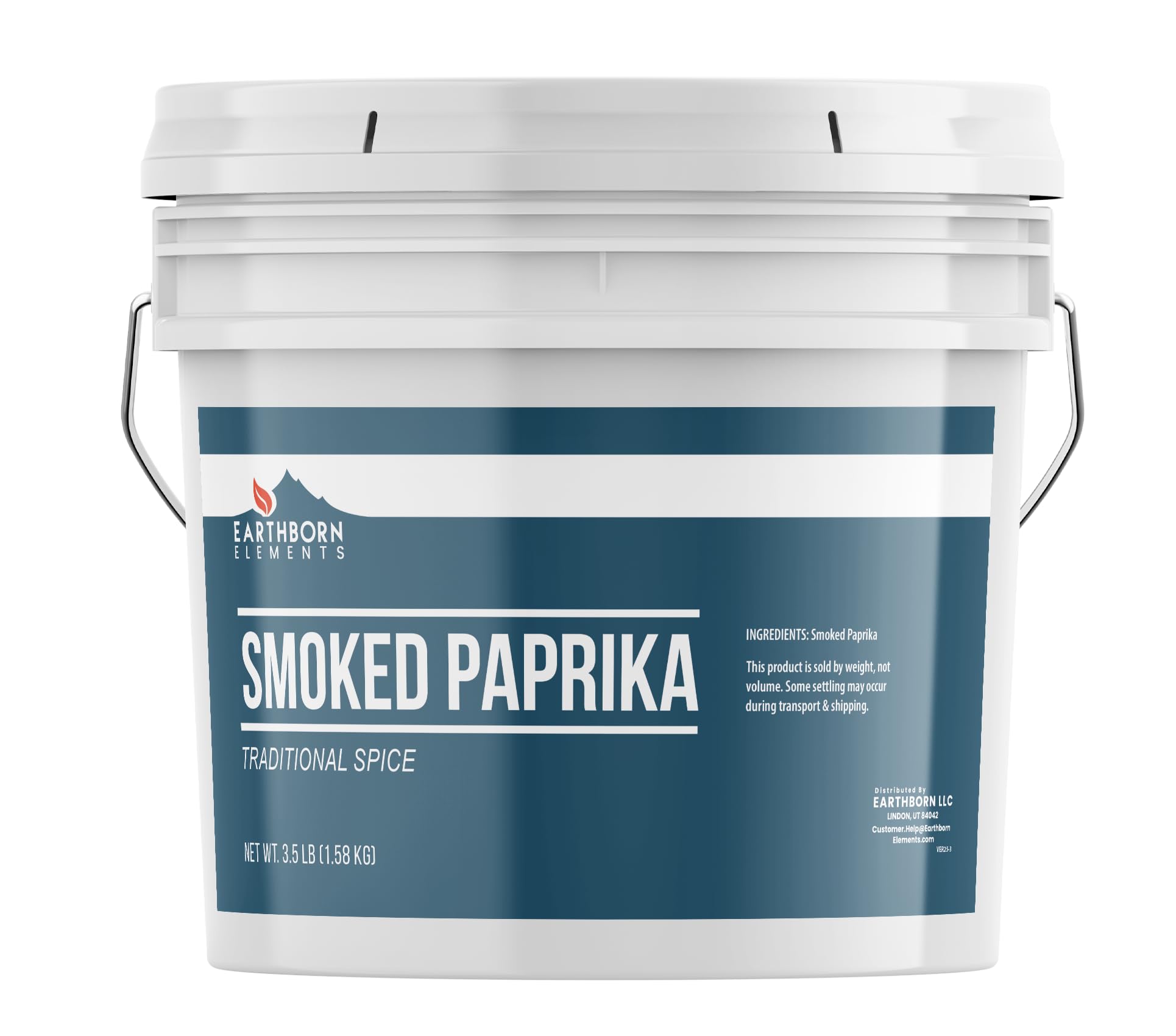 Earthborn Elements Smoked Paprika 1 Gallon Bucket, Mildly Spicy Flavor, Dry Rubs