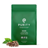 Purity Coffee EASE Low Acid Dark Roast Whole Bean (12oz Bag) | Specialty-Grade USDA Organic Arabica Blend | Third Party Tested for Mold, Mycotoxins