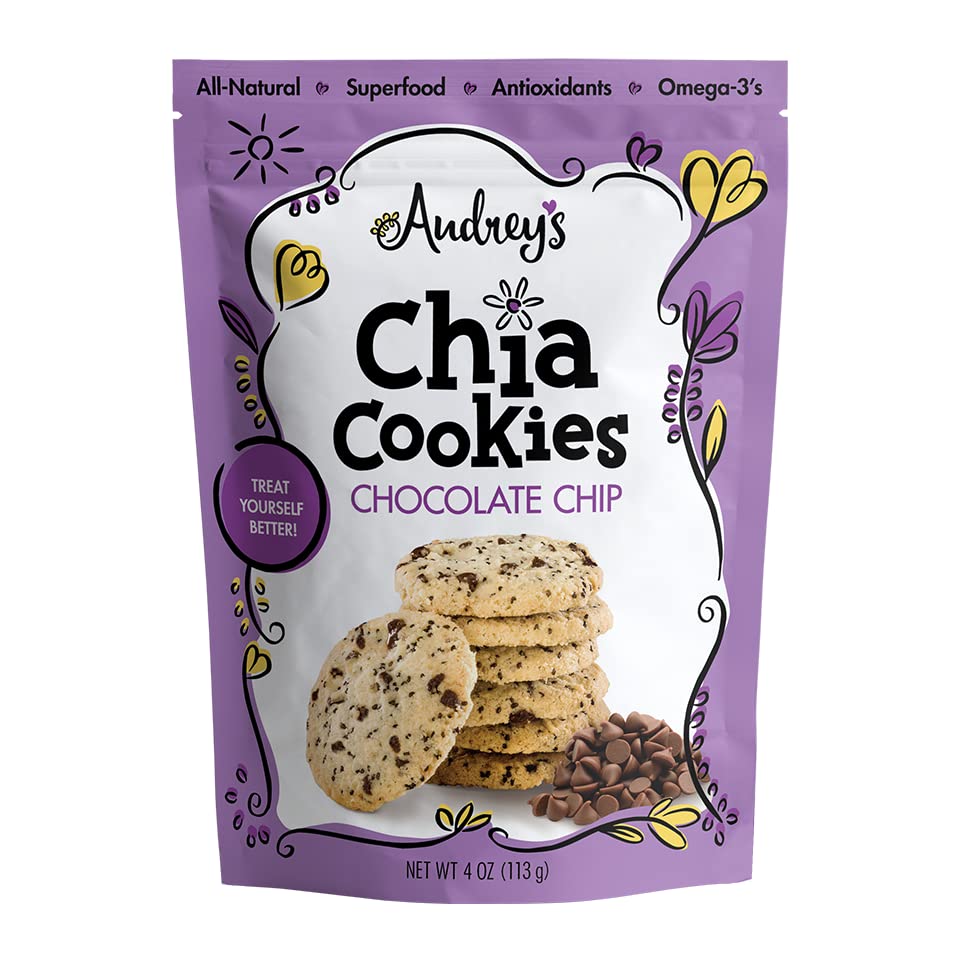 Audrey's Chia Cookies - (Chocolate Chip, 3 Pack), Natural, Antioxidants, Omega-3's, Non-GMO