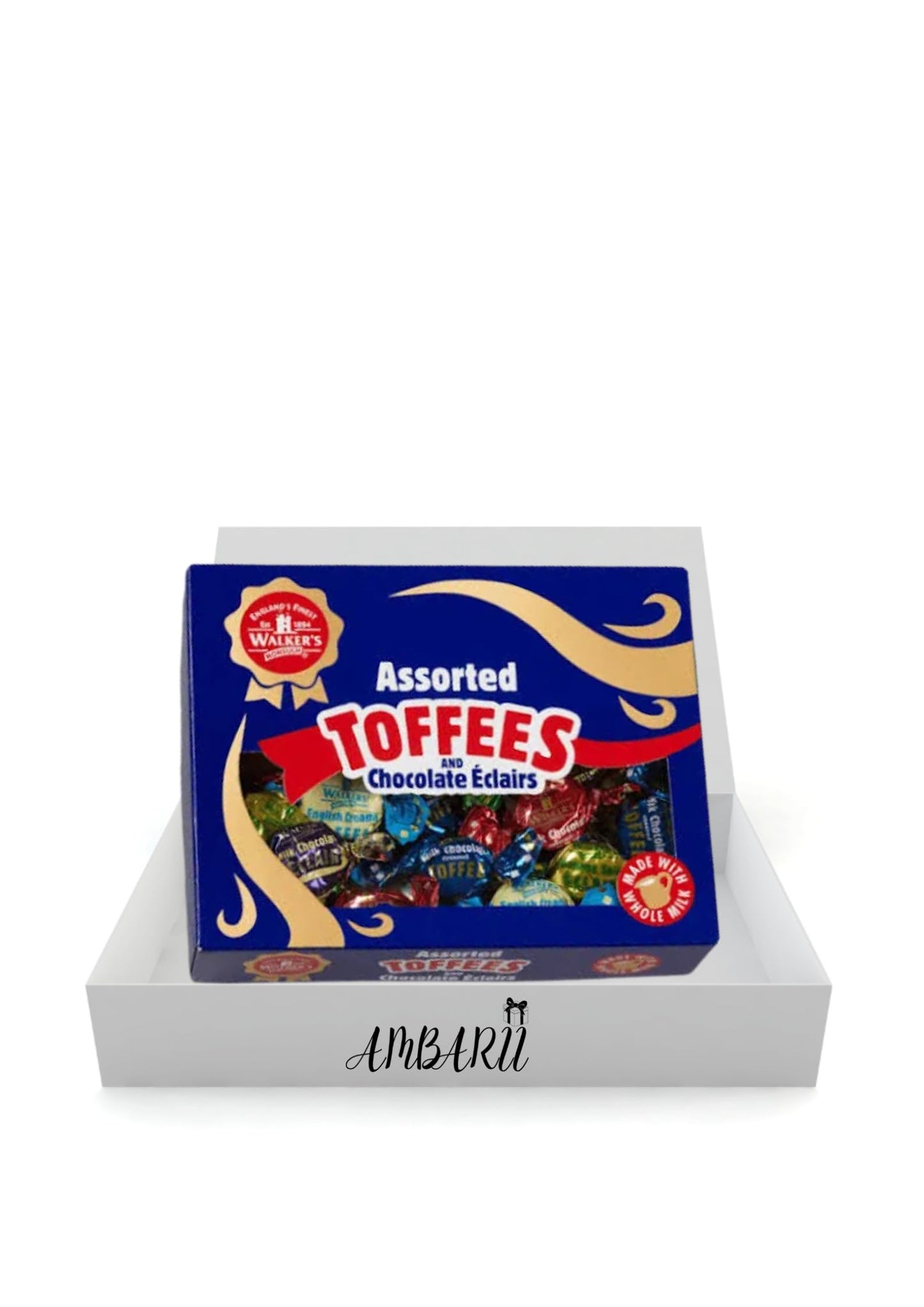 Walker's Nonsuch Assorted Toffee and Chocolate Eclairs Gift Box, 350g