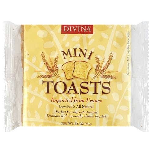 Divina Mini Toasts, White, 2.8-Ounce Packages (Pack of 24)