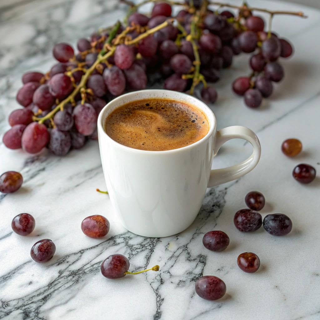 VINIA Medium Dark Roast Coffee with Red Grape Piceid Resveratrol, Nitric Oxide for Heart Health, Alertness, Physical Energy & Blood Flow Circulation