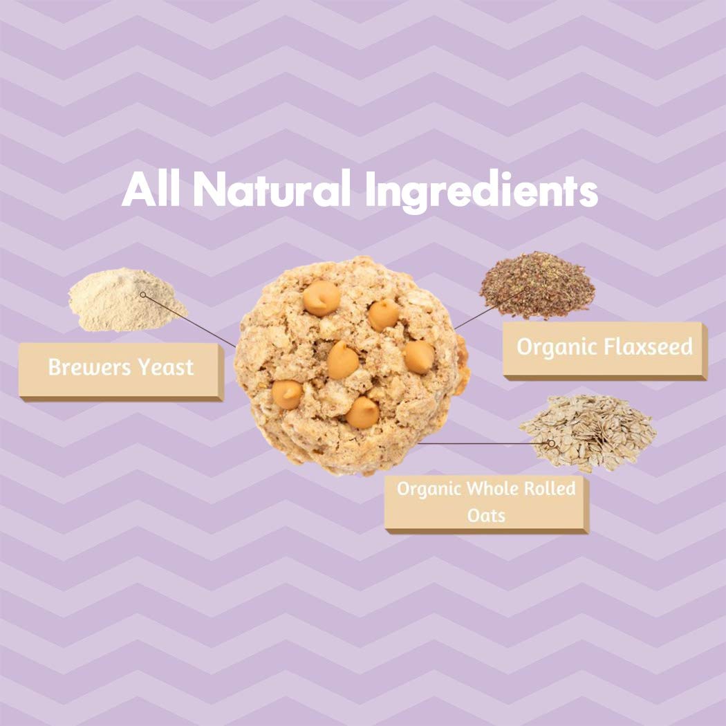 MilkBliss Peanut Butter Chip Soft Baked Lactation Cookies for Breastfeeding, All Natural and GMO Free Lactation Boosting Ingredients! Oats, Flaxseed, Brewers Yeast. 12 Count